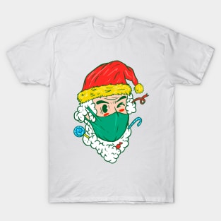 Funny Santa Wearing Mask T-Shirt